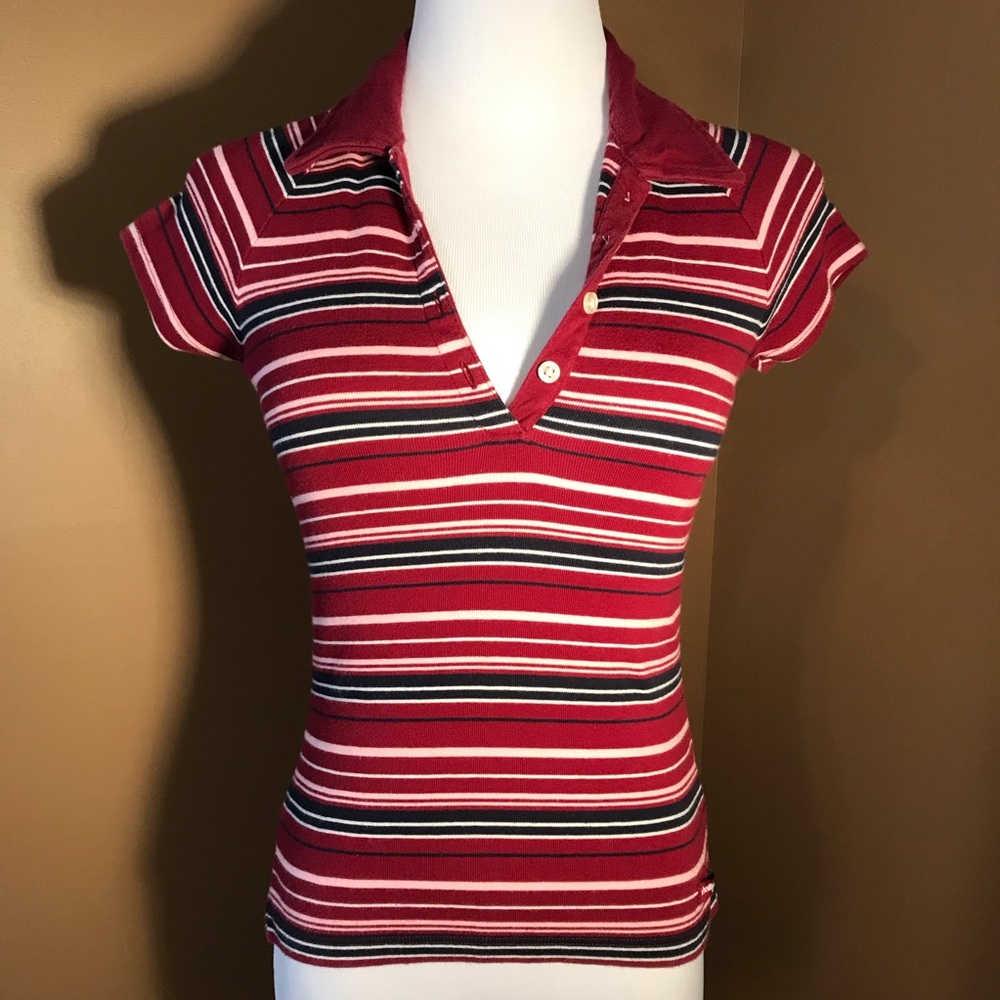 Hollister Striped Polo Shirt, size medium
